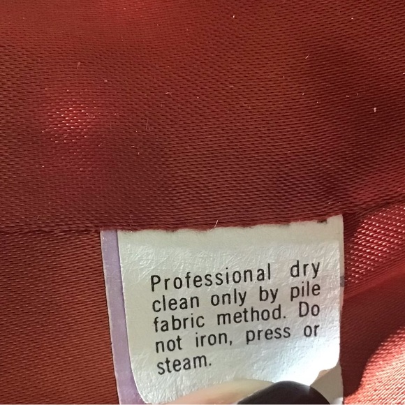 Jordache Vtg. 80’s Mob Wife black faux fur coat with orange lining  Sz. 7 EUC - Picture 7 of 7